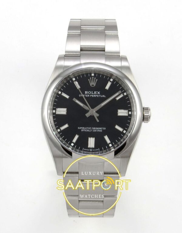 Rolex Oyster Perpetual 36 126000 Black Dial VSF Factory Super Clone ETA karşıdan görünüm