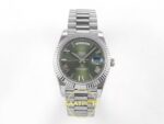 Rolex Day Date 228235 Yeşil Roma Rakamlı Kadran 40mm Eta Saat karşıdan görünüm