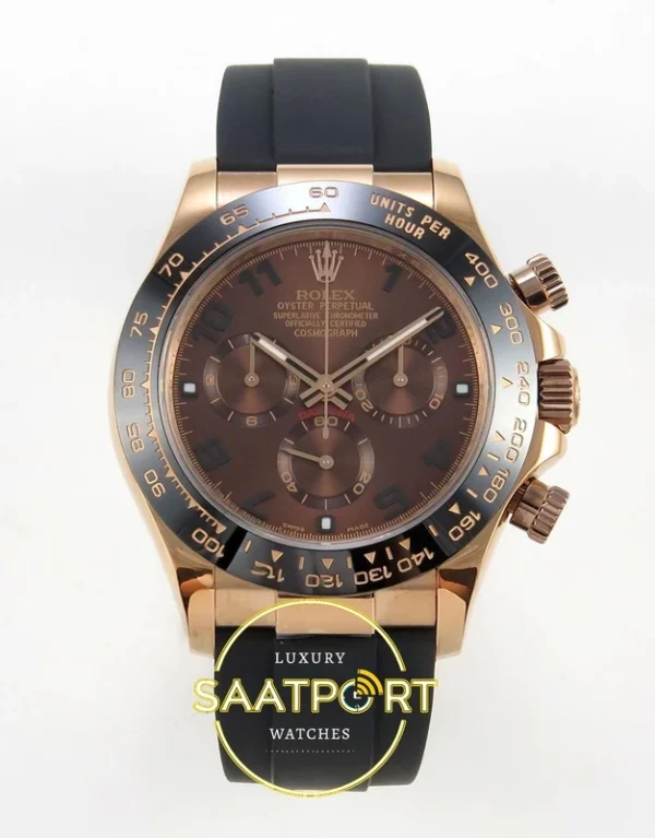Rolex Daytona 40mm 116515 Brown QF Factory Eta Saat karşıdan görünüm