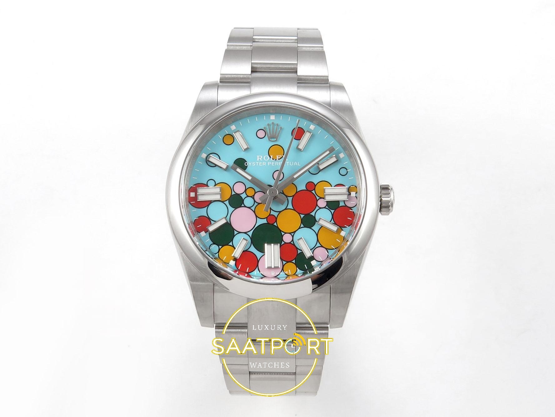 01-71 Rolex Oyster Perpetual 41mm 124300 Celebration VSF Factory Eta Saat karşıdan görünüm