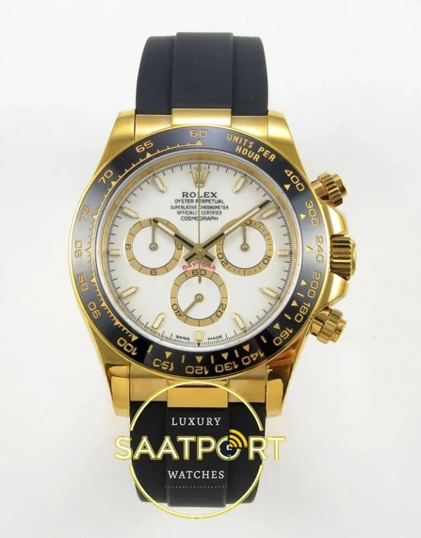 Rolex Daytona 40mm 126518 White QF Factory V2 Eta Saat karşıdan görünüm