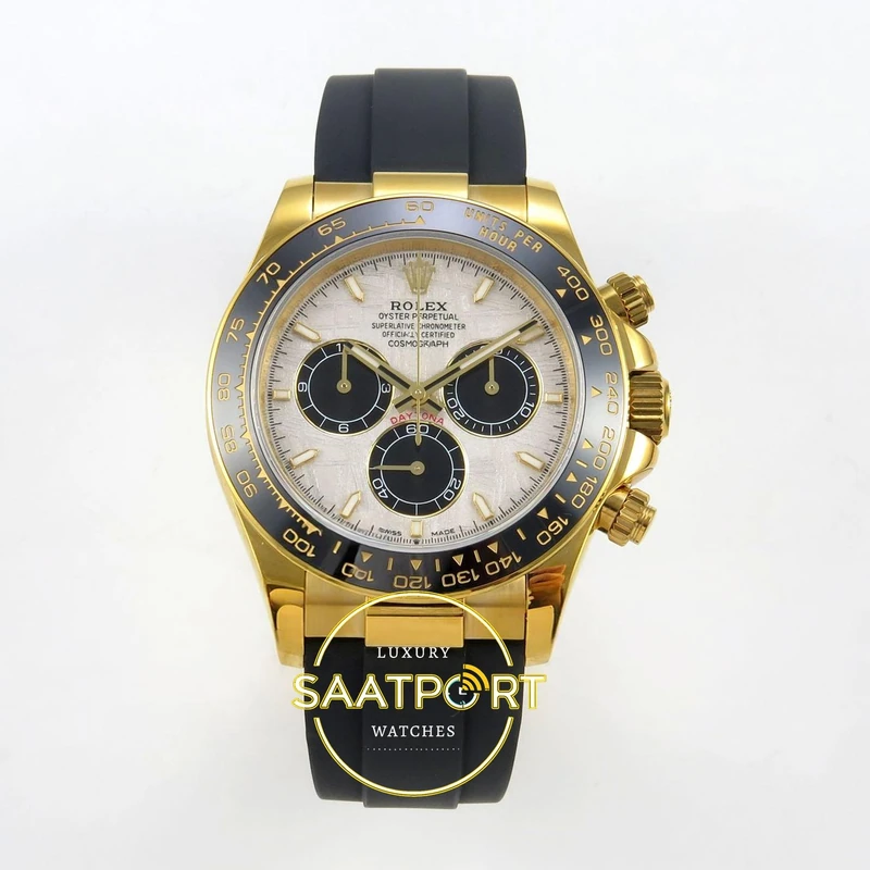 01-77 Rolex Daytona 40mm 126518 Meteorite QF Factory Eta Saat karşıdan görünüm