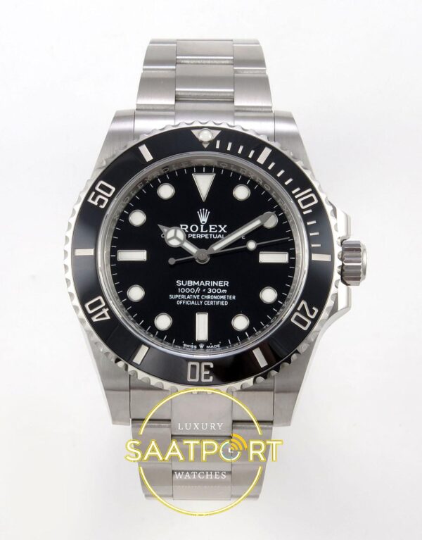 Rolex Submariner 41mm 124060 No Date Black VSF Factory Eta Saat karşıdan görünüm