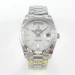 Rolex Day Date 228239 Beyaz Sedef Taşlı 40mm VSF V2 karşıdan görünüm