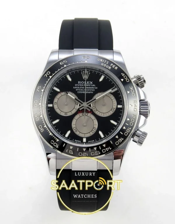 Rolex Daytona 40mm 126519 Black Silver QF Factory V3 Eta Saat karşıdan görünüm