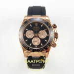 Rolex Daytona 40mm 126515 Black Rose Gold QF Factory V2 Eta Saat karşıdan görünüm