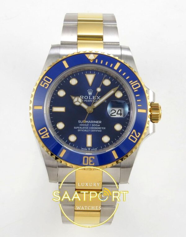 Rolex Submariner 41mm 126613 LB Bluesy Two Tone VSF V2 Eta Saat karşıdan görünüm
