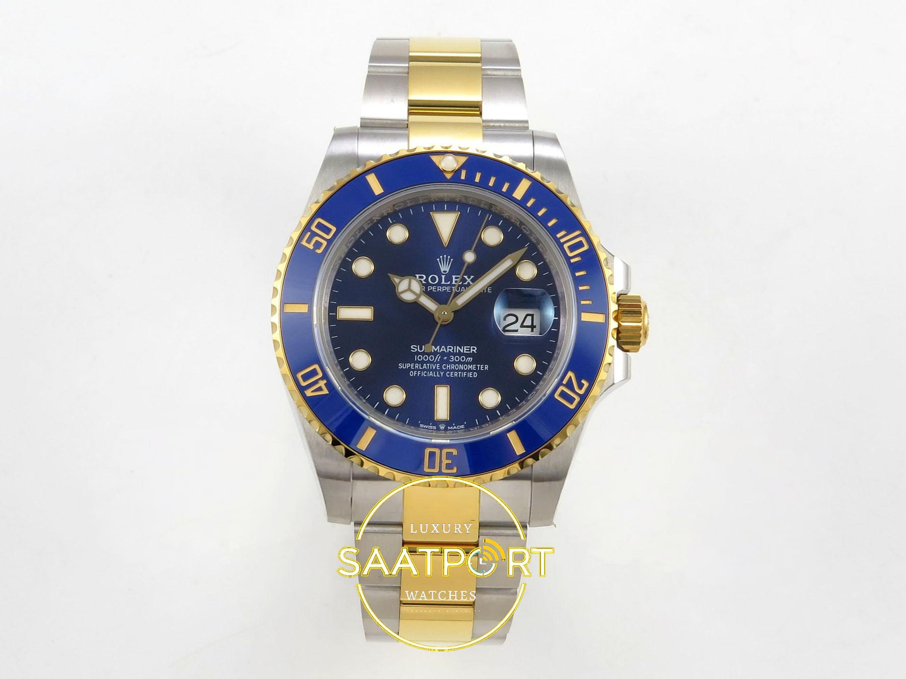 01-82 Rolex Submariner 41mm 126613 LB Bluesy Two Tone VSF V2 Eta Saat karşıdan görünüm