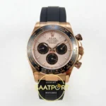 Rolex Daytona 40mm 126515 Rose Gold Black QF Factory V3 Eta Saat karşıdan görünüm