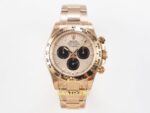 Rolex Daytona 40mm 126505 Rose Gold Black Subdial Oyster VSF Factory Eta Saat karşıdan görünüm