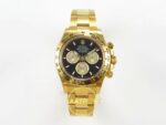 Rolex Daytona 40mm 126508 Black Yellow Gold Yellow Gold Bracelet Eta Saat karşıdan görünüm