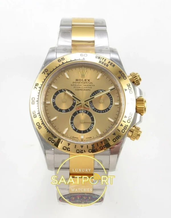 Rolex Daytona 40mm 126503 Yellow Gold VF Factory Eta Saat karşıdan görünüm