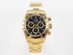 Rolex Daytona 40mm 126508 Yellow Gold Black Subdial Oyster VSF Factory Eta Saat karşıdan görünüm