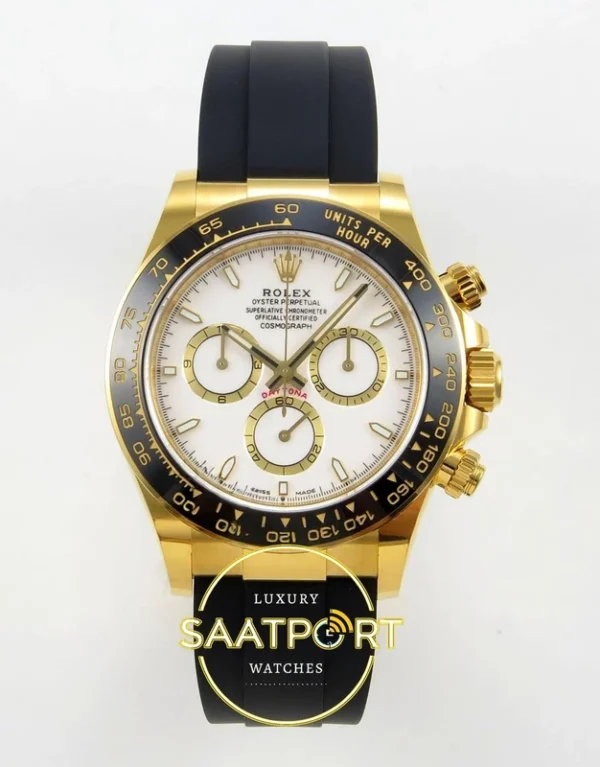 Rolex Daytona 40mm 126518 White BTF Factory Eta Saat karşıdan görünüm