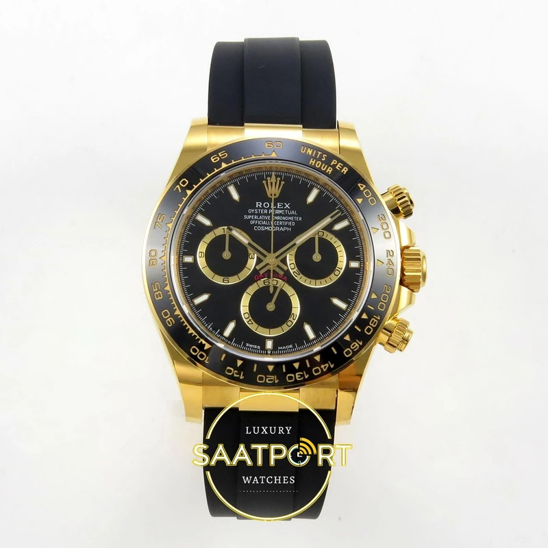 01-92 Rolex Daytona 40mm 126518 Black BTF Factory Eta Saat karşıdan görünüm