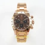 Rolex Daytona 40mm 126505 Brown Black Rose Gold BTF Factory Eta Saat karşıdan görünüm