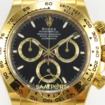 Rolex Daytona 40mm 126508 Black Yellow Gold BTF Factory Eta Saat yan görünüm