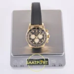 Rolex Daytona 40mm 126518 Yellow Gold Black Diamonds 3BF Factory Eta Saat yan görünüm