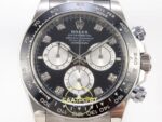 Rolex Daytona 40mm 126519 Black Silver Diamonds Oysterflex ERF Factory Eta Saat yan görünüm