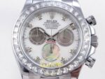 Rolex Daytona 40mm 126539TBR White MOP Oysterflex QF Factory Eta Saat yan görünüm