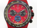 Rolex Daytona DIW Red Carbon Iron Man Red Dial Black Nylon Eta Saat yan görünüm