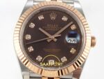 Rolex Datejust 41mm 126331 Brown Diamonds Dial Jubilee VSF V3 Eta Saat yan görünüm
