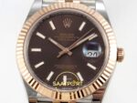 Rolex Datejust 41mm 126331 Brown Stick Dial Jubilee VSF V3 Eta Saat yan görünüm