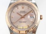 Rolex Datejust 41mm 126331 RG Diamonds Dial Jubilee VSF V3 Eta Saat yan görünüm
