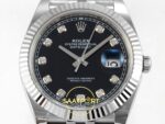 Rolex Datejust 41mm 126334 Black Diamonds Dial Jubilee VSF V3 Eta Saat yan görünüm