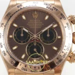 Rolex Daytona 40mm 116505 Brown Rose Gold VF Factory Eta Saat yan görünüm