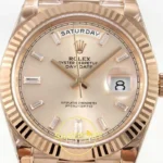 Rolex Day Date 228235 Rose Taşlı Kadran 40mm VSF V2 yan görünüm