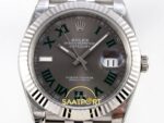 Rolex Datejust 41mm 126334 Gray Dial Green Roman Jubilee VSF V3 Eta Saat yan görünüm