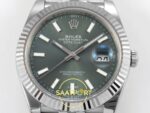 Rolex Datejust 41mm 126334 Green Stick Dial Jubilee VSF V3 Eta Saat yan görünüm