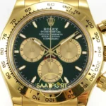 Rolex Daytona 40mm 126508 Green Yellow Gold QF Factory Eta Saat yan görünüm