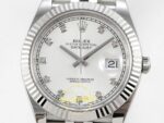 Rolex Datejust 41mm 126334 White Diamonds Dial Jubilee VSF V3 Eta Saat yan görünüm