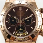 Rolex Daytona 40mm 126505 Brown Rose Gold QF Factory Eta Saat yan görünüm