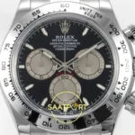 Rolex Daytona 40mm 126509 Black Silver QF Factory Eta Saat yan görünüm