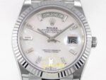 Rolex Day Date 228235 Beyaz Sedef Taşlı Kadran 40mm Eta Saat yan görünüm