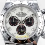 Rolex Daytona 40mm 126509 Black Silver Diamonds QF Factory Eta Saat yan görünüm