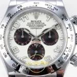 Rolex Daytona 40mm 116519 White Black Numeral QF Factory Eta Saat yan görünüm