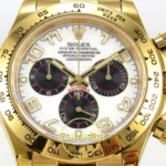 Rolex Daytona 40mm 116518 White Black Numeral QF Factory Eta Saat yan görünüm