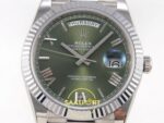 Rolex Day Date 228235 Yeşil Roma Rakamlı Kadran 40mm Eta Saat yan görünüm