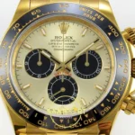 Rolex Daytona 40mm 126518 Yellow Gold Black QF Factory V3 Eta Saat yan görünüm