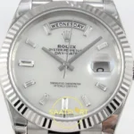 Rolex Day Date 228239 Beyaz Sedef Taşlı 40mm VSF V2 yan görünüm