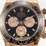 Rolex Daytona 40mm 126515 Black Rose Gold QF Factory V2 Eta Saat yan görünüm