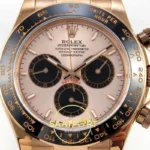 Rolex Daytona 40mm 126515 Rose Gold Black QF Factory V3 Eta Saat yan görünüm