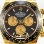 Rolex Daytona 40mm 126518 Black Yellow Gold BTF Factory Eta Saat yan görünüm