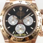 Rolex Daytona 40mm 126505 Black Silver Stick Rose Gold BTF Factory Eta Saat yan görünüm