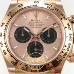 Rolex Daytona 40mm 126505 Rose Gold Black Rose Gold BTF Factory Eta Saat yan görünüm