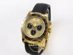 Rolex Daytona 40mm 126518 Yellow Gold Black Subdial Oysterflex ZF Factory Eta Saat detay 3